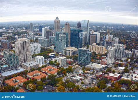 Aerial View of Downtown Atlanta Stock Image - Image of skyline ...