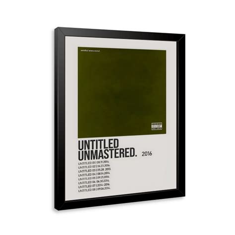 Quadro E Poster Kendrick Lamar Untitled Unmastered Quadrorama