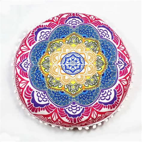 Aliexpress Buy ISHOWTIENDA Indian Mandala Pillows Round Bohemian