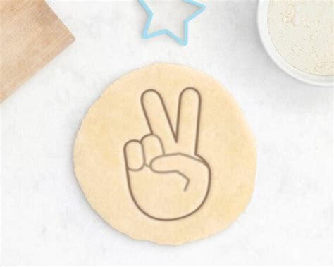 Peace Sign Cookie Cutter Peace Emoji Cookie Cutter Peace Etsy