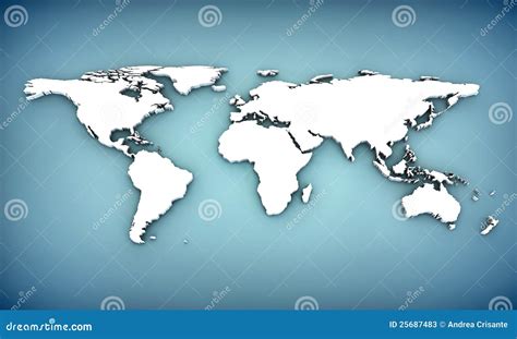 3d World Map Stock Illustration Illustration Of Illustrated 25687483