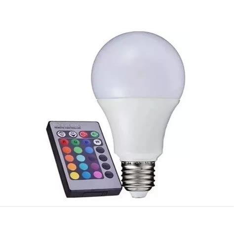 Lâmpada Led Rgb Colorida 3w Bulbo Bivolt Controle Remoto Shopee Brasil