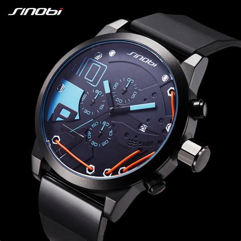 SINOBI Reloj Anal Gico De Silicona Para Hombre Accesorio De Pulsera