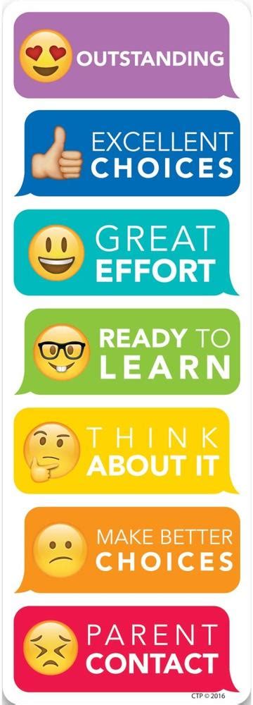 Knowledge Tree Creative Teaching Press Emoji Fun Desktop Behavior Chart