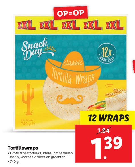 Tortillawraps 740gr Aanbieding Bij Lidl