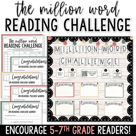 The Million Word Reading Challenge An Editable Independent Reading