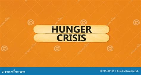 Hunger Crisis Symbol Concept Words Hunger Crisis On Beautiful Wooden