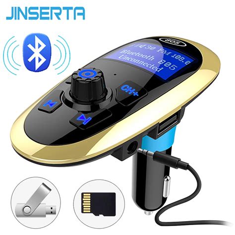 Jinserta Fm Transmitter Bluetooth Fm Modulator Handsfree Car Mp Player