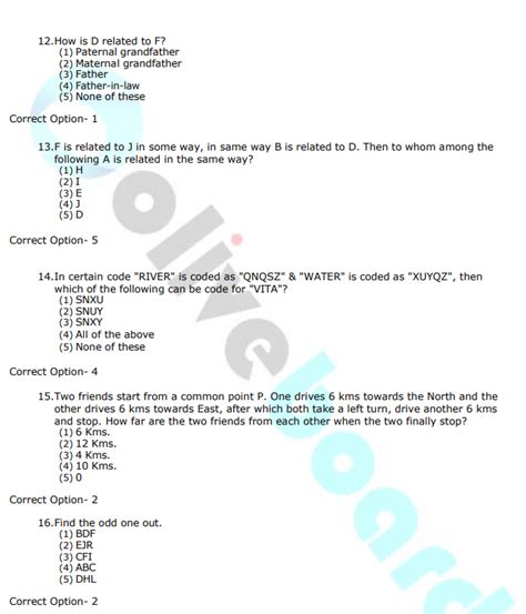 Important Reasoning Questions For Ibps Rrb