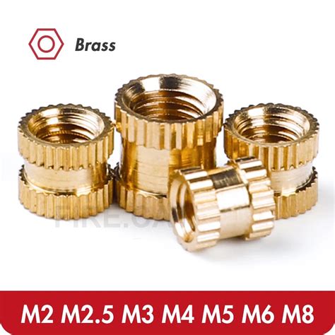 M2 M2 5 M3 M4 M5 M6 M8 Brass Insert Nut Thread Knurled Embedment Nuts