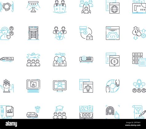 Communication Outreach Linear Icons Set Nerking Engagement Promotion