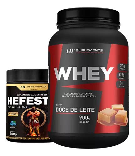 Whey Protein Doce De Leite 900g Pré Treino Blueberry