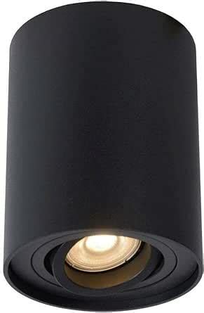 Ukew Surface Mounted Ceiling Spotlights Round Flush Mount Matt Black