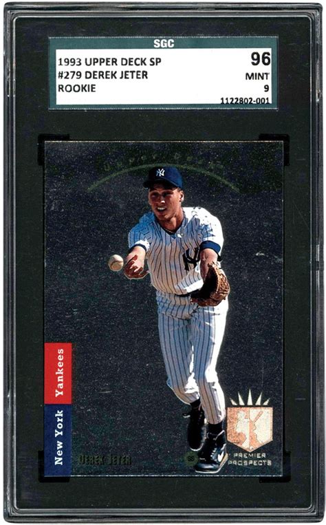 Upper Deck Sp Baseball Derek Jeter Rookie Card Sgc Mint