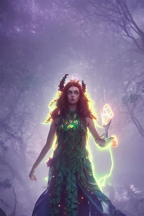 Keyleth Magical Forest Evening Vox Machina Stable Diffusion