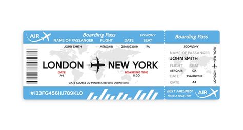 Premium Vector Airplane Boarding Pass Ticket Isolated On White Background