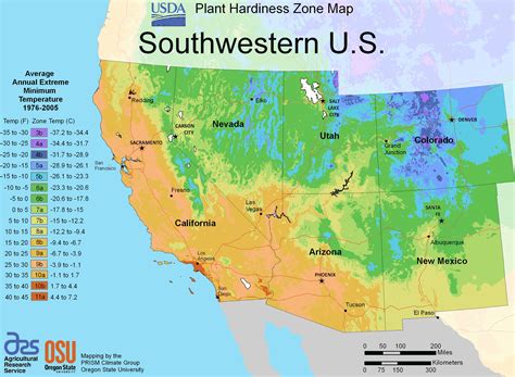 South West Us Plant Hardiness Zone Map Mapsof Net