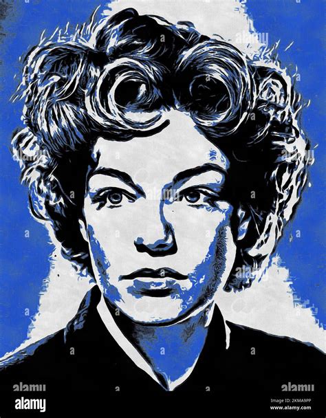 Illustrations Portrait Simone Signoret French Actress Film And