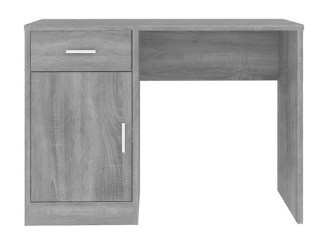 Bureau Avec Tiroir Et Armoire Sonoma Gris X X Cm