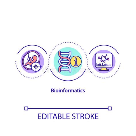 Icono De La Bioinform Tica Ejemplo Simple Del Elemento Del Concepto De