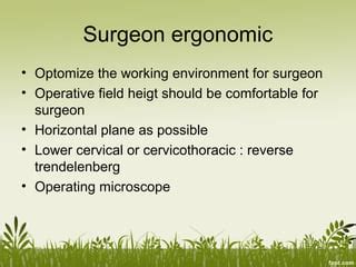 Patient Posioning For Spine Surgery Ppt