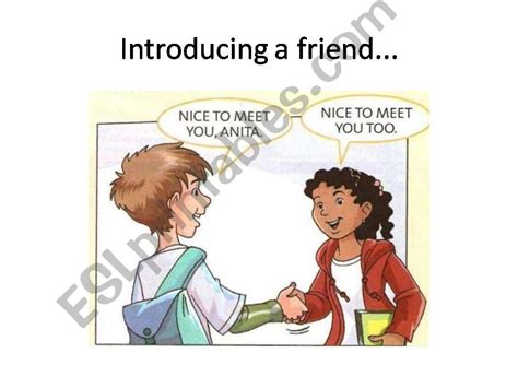 Esl English Powerpoints Introducing A Friend Colleague Formal