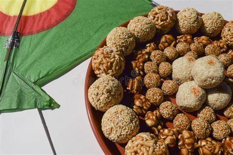 Til Ke Laddu Or Sesame Laddu Isolated On A White Background Stock Image