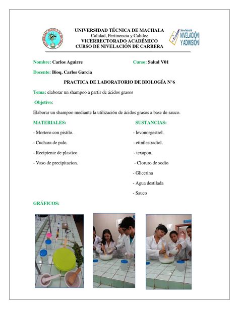 Informe De Practicas De Laboratorio Y By Carlos Aguirre Issuu