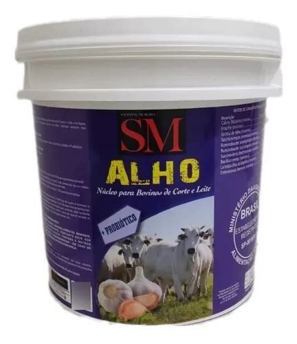 Sm Alho 10kg Núcleo Antiparasitário Misturar Ração Agrocave Frete grátis