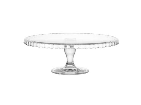 Plat Tarte En Verre Sur Pied D X H Cm Transparent Pati Conforama