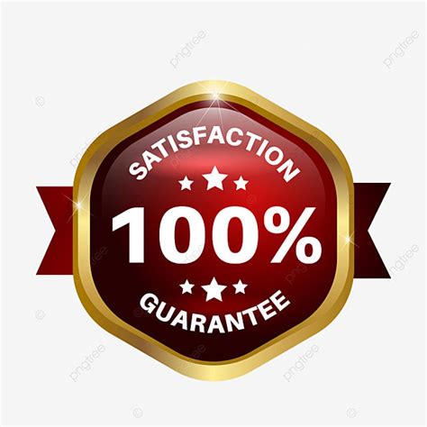 100 Satisfaction Guarantee Vector Design Images 100 Percent