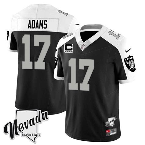 Raiders 17 Davante Adams Black White 2023 F U S E Nevada Silver Stat