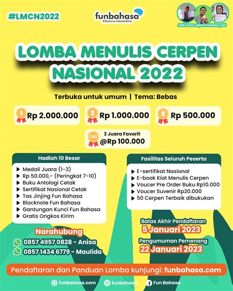 Lomba Menulis Cerpen Nasional Fun Bahasa Event Penulis