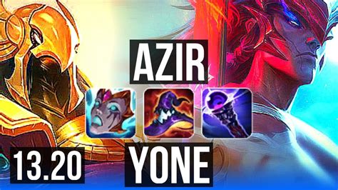 AZIR Vs YONE MID 3 1M Mastery Quadra 700 Games 13 2 3 Godlike