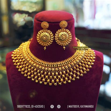 Round Necklace 24kgold Panchakanya Jewellers