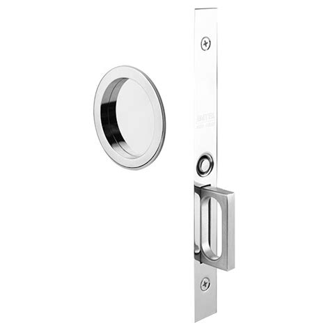 Mortise Pocket Door Hardware Collection Passage Round Pocket Door Mortise Set In Polished