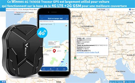 Winnes Traceur Gps Voiture G Tk B Magn Tique Tracker Gps Tanche