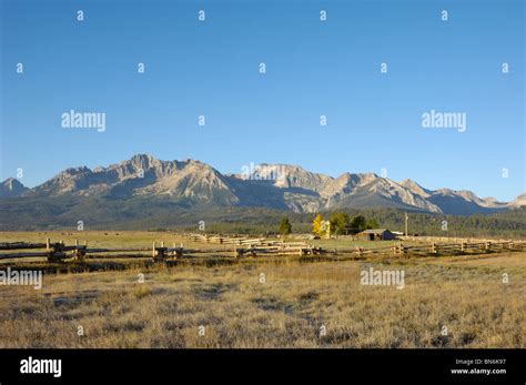 Cattle Ranch Sawtooth Mountains Rocky Hi Res Stock Photography And