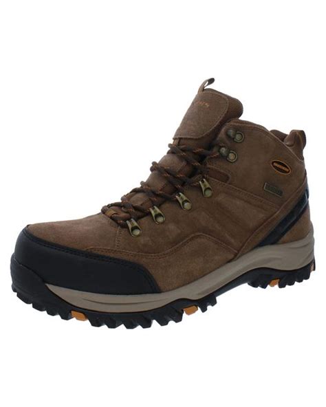 Skechers Relaxed Fit Relment Pelmo Waterproof Lace Up Hiking Boots In Brown For Men Lyst