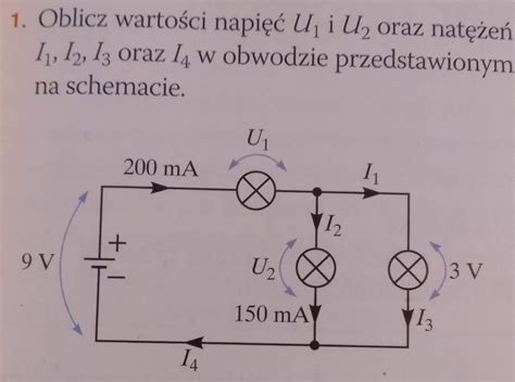 Oblicz Warto Ci Napi U I U Oraz Nat E I I I Oraz I W Obwodzie