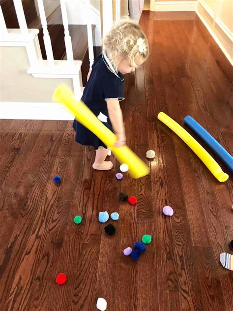 Pom Pom Push Indoor Game for Kids - Toddler Approved