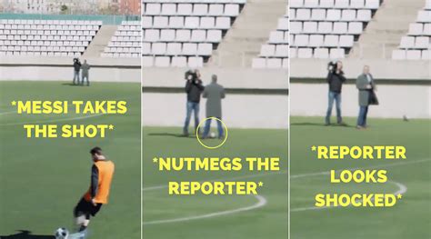 Messi nutmegs reporter from 50 yards in an extraordinary shot - The ...