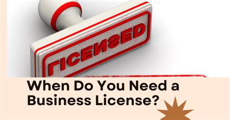 When Do You Need A Business License