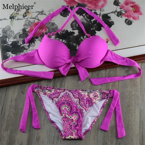 5 Color New Women Plus Szie Underwire Bikinis Bathing Suit Sexy Push Up