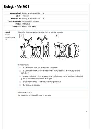 Cuestionario DE AutoevaluacióN TP 3 TRABAJO Biologia Celular y