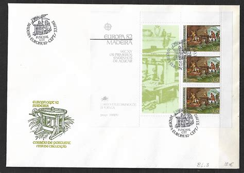 Znaczek Pocztowy EUROPA PORTUGALIA MADERA MI BL 3 FDC Kupznaczki Pl