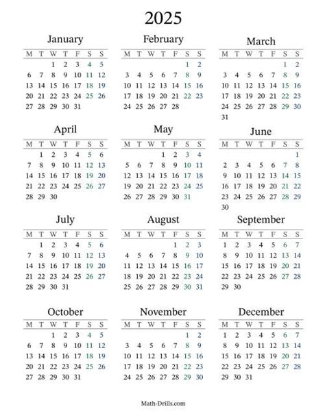 Yearly Calendar 2025 Images 2025 Dredi Ginelle