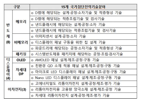 반도체에 이차전지·디스플레이까지정부 첨단산업 지정해 총력 지원 이투데이