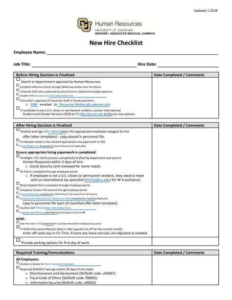 50 Useful New Hire Checklist Templates & Forms ᐅ TemplateLab