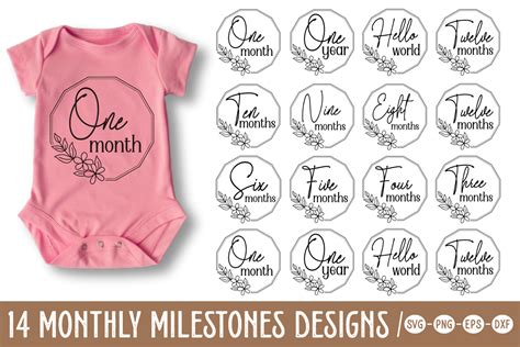 Baby Monthly Milestone SVG Bundle Graphic By CraftArt Creative Fabrica